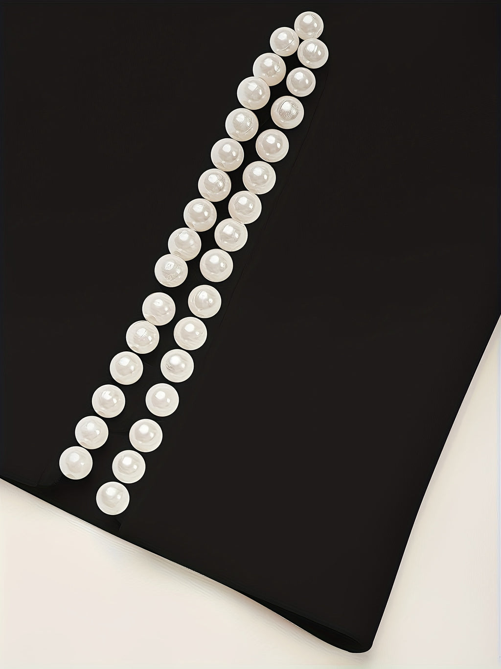 Elegant White Faux Pearl-Embellished Round Neck Dress - Slim Fit, Half Sleeve, Mid-Length Bodycon Midi Dress for Women, Perfect for All Seasons, Formal Attire|Slim Fit Dress|Polyester Fabric