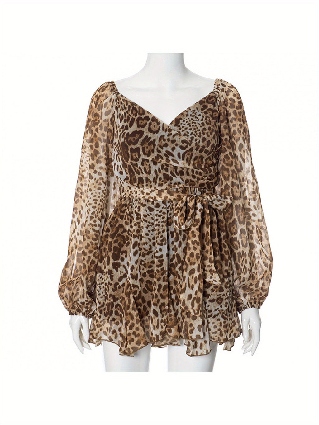 New Summer Solid Color Casual Mesh Long Sleeve Backless Fitted Short Dress