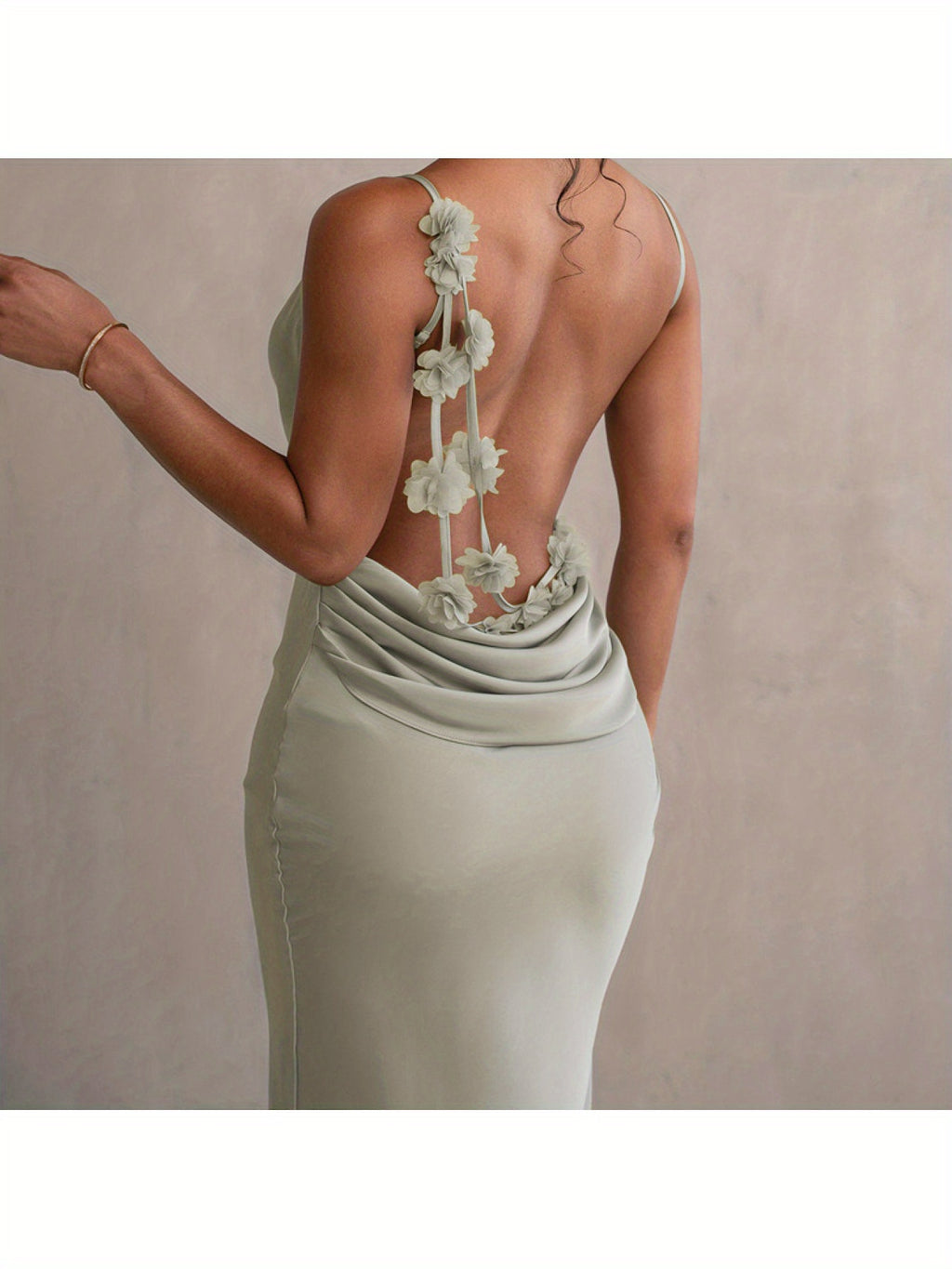 Elegant Floral Print Long Sleeveless Dress for Women - Backless Strapless Bodycon Mermaid Hem, A-Line Silhouette, Spring Summer Fall Fashion, Elegant Event Wear | Floral Print Dress | Mermaid Hemline, Floral Print Dress