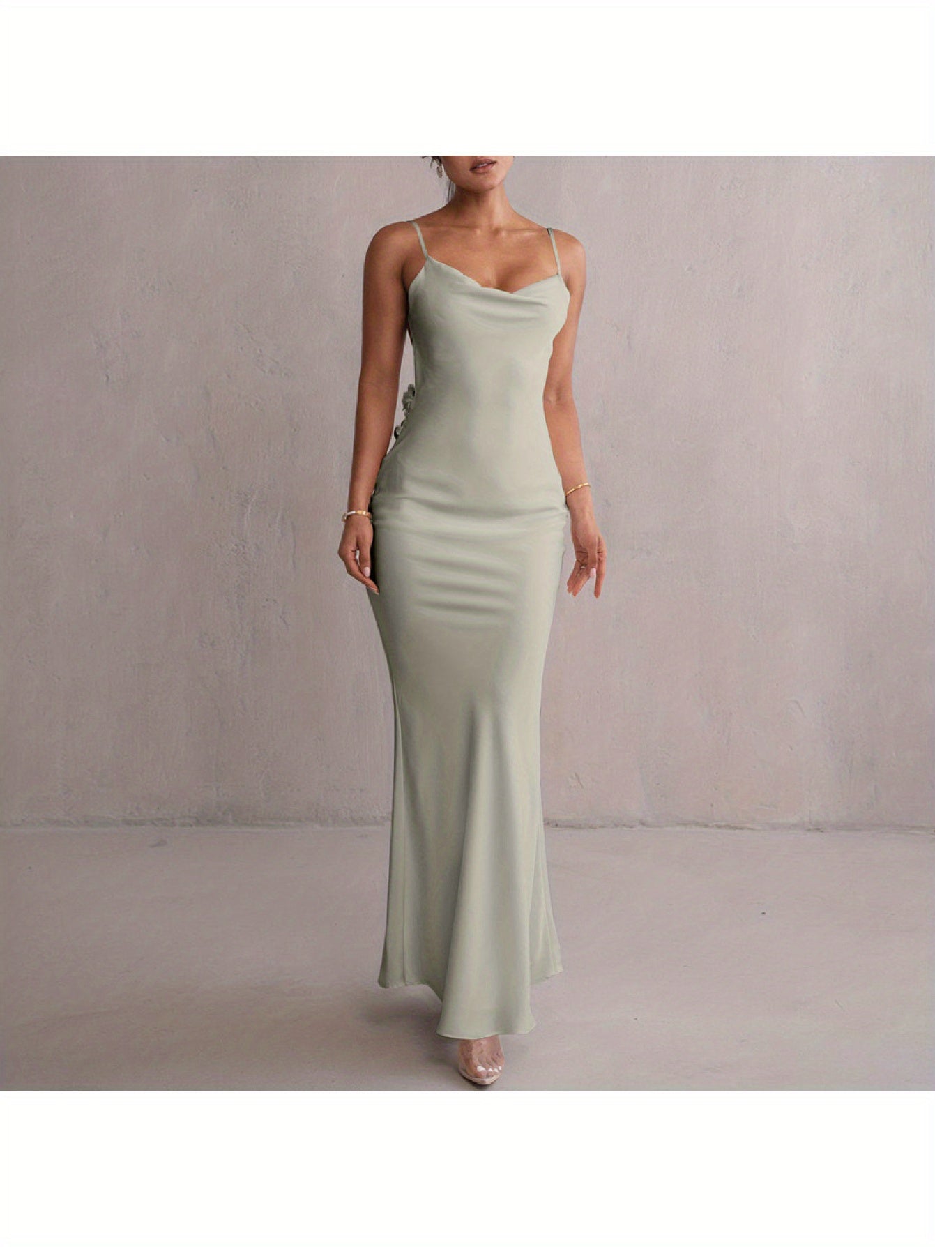 Elegant Floral Print Long Sleeveless Dress for Women - Backless Strapless Bodycon Mermaid Hem, A-Line Silhouette, Spring Summer Fall Fashion, Elegant Event Wear | Floral Print Dress | Mermaid Hemline, Floral Print Dress