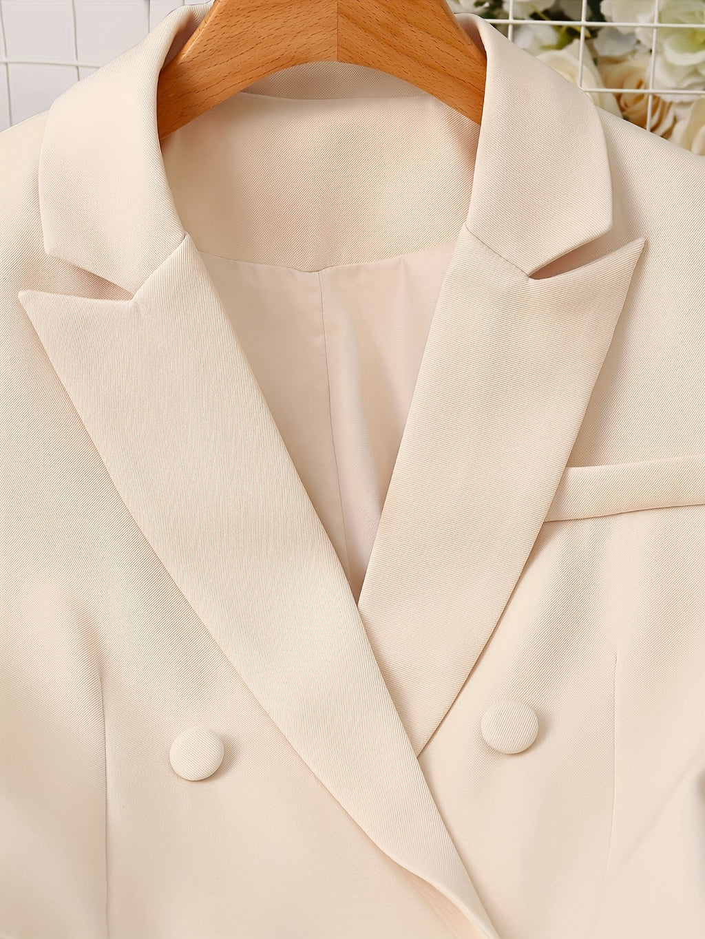 Elegant Blazer Polyester Double-Breasted Elegant Women's Solid Color Zip-Up Regular Fit Long Sleeve Blazer | Perfect for Business, Work, Interviews, Parties, and Weddings!