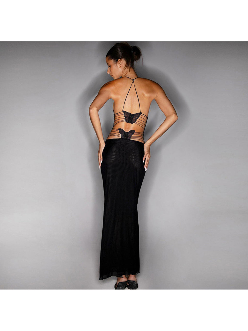 Women'S Sexy Halter Backless Floral Print Sheath Dress - Slim-Fit Long Sleeveless Bodycon Dress with Adjustable Straps, Perfect for Summer Parties & Formal Events, Formal Event Attire | Floral Print Dress | Adjustable Straps, Floral Print Dress